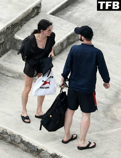 Courteney Cox Enjoys the Summer Holiday with Johnny McDaid in Positano on adultfans.net