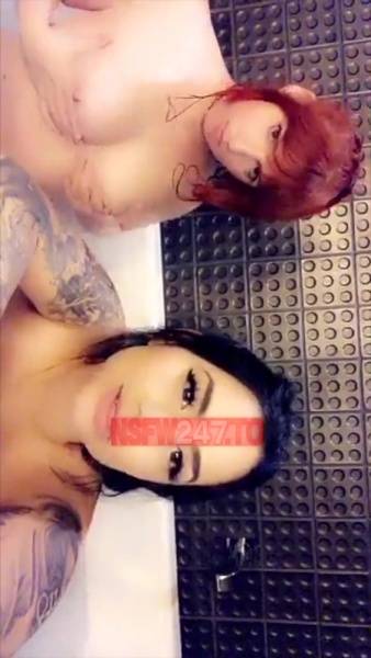 Amber Dawn with Cassie Curses bathtub show snapchat premium xxx porn videos on adultfans.net