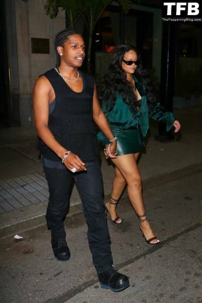 Rihanna & ASAP Rocky Enjoy a Date Night at the Ned Hotel on adultfans.net