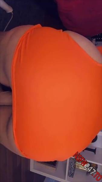 Charley Hart sexy orange dress riding dildo snapchat premium xxx porn videos on adultfans.net
