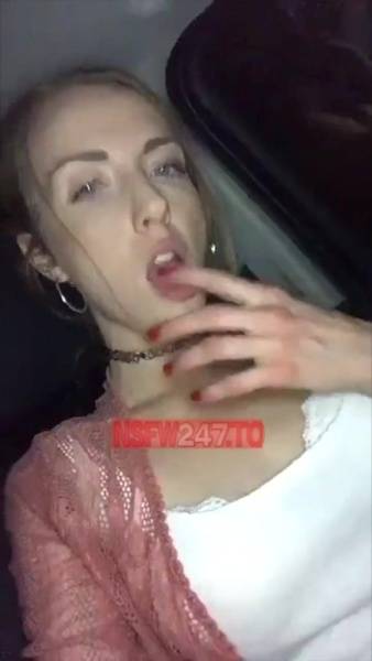 Karla Kush car blowjob & pussy play snapchat premium xxx porn videos on adultfans.net