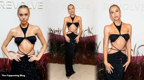 Alexis Ren Displays Her Sexy Tits & Waist at the Revolve Event in Manhattan on adultfans.net