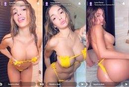 Lyna Perez Sexy Yellow Bikini Strip Tease Video  on adultfans.net