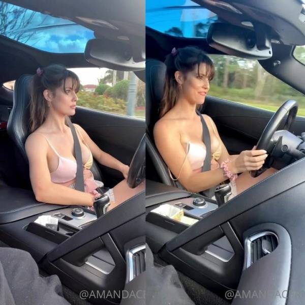 Amanda Cerny Shirtless Driving OnlyFans Video  - Usa on adultfans.net