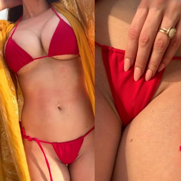Abby Opel Nipple Beach Bikini Tease Onlyfans Video Leaked - thotslife.com - Usa