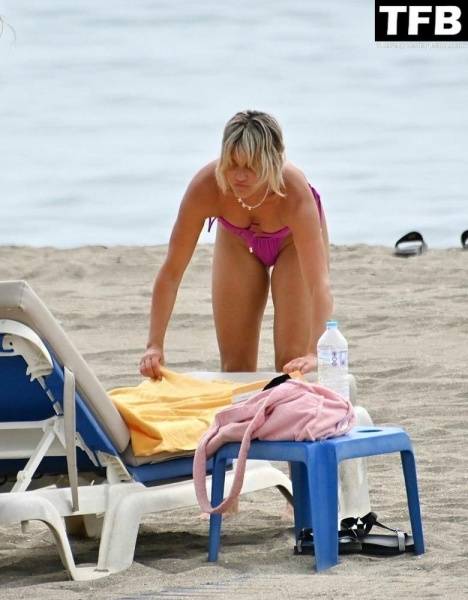 Ashley Roberts Enjoys the Beach on Holiday in Marbella on adultfans.net