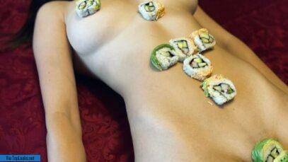 Christina Khalil Naked Body Sushi Onlyfans Set  nude on adultfans.net