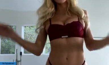 Hot Iza Leslie Nude Red Bikini Teasing  Video on adultfans.net