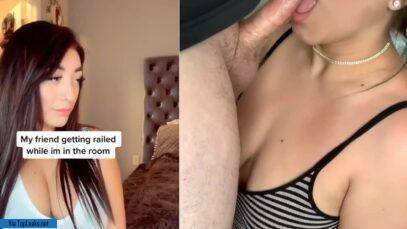 Sexy babe is waiting for her boyfriend to fuck her, while he gave TikTok dick sucking to his girlfriend on adultfans.net