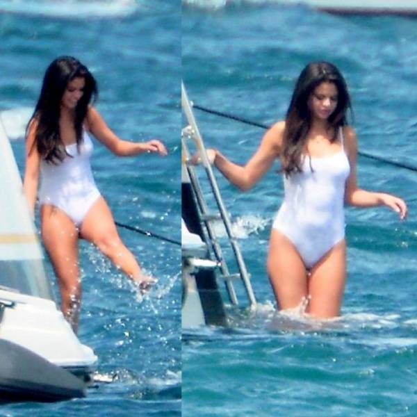 Selena Gomez See Through One Piece Lingerie Beach Set Leaked - Usa on adultfans.net