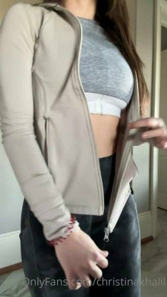 Christina Khalil Sexy Gym Outfit Strip Onlyfans Video Leaked on adultfans.net