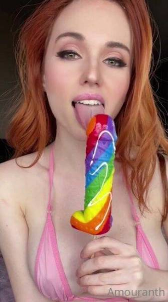Amouranth Dildo Blowjob Onlyfans Video Leaked on adultfans.net
