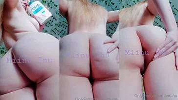 Miinu Inu Ass Lotion Massage Tease Video on adultfans.net