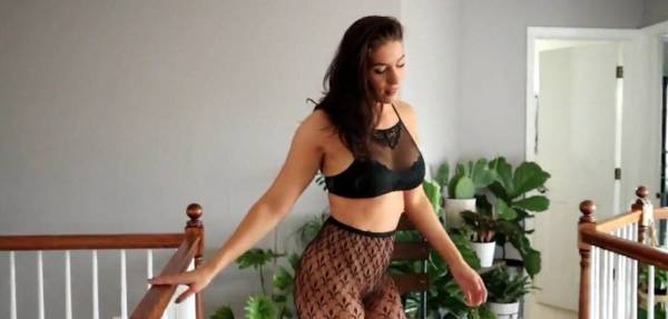 Florina Fitness Topless Nude Fishnet Sexy Youtuber Video on adultfans.net