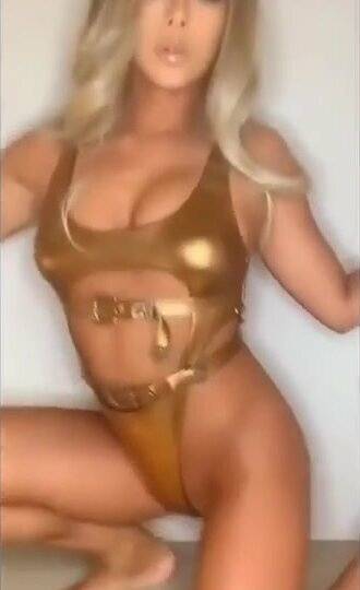 Nonsummerjack Gold Swimsuit on adultfans.net