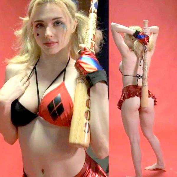 Amouranth Cosplay ASMR Harley Quinn OnlyFans Video Leaked on adultfans.net