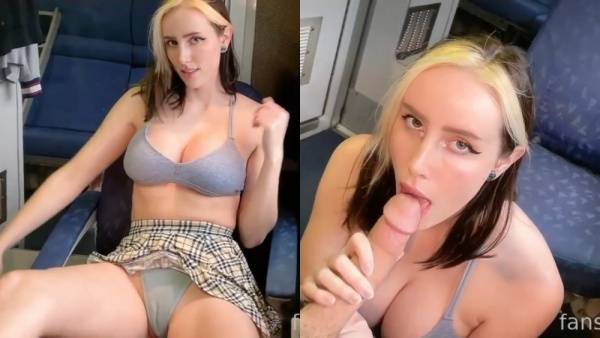 Morgpie Public Train Blowjob Video  on adultfans.net