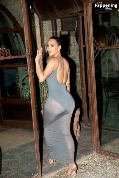 Kim Kardashian Shows Off Her Assets in a Sheer Dress (14 Photos) on adultfans.net