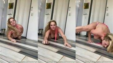 AllisonNYC Nude Workout Video  on adultfans.net