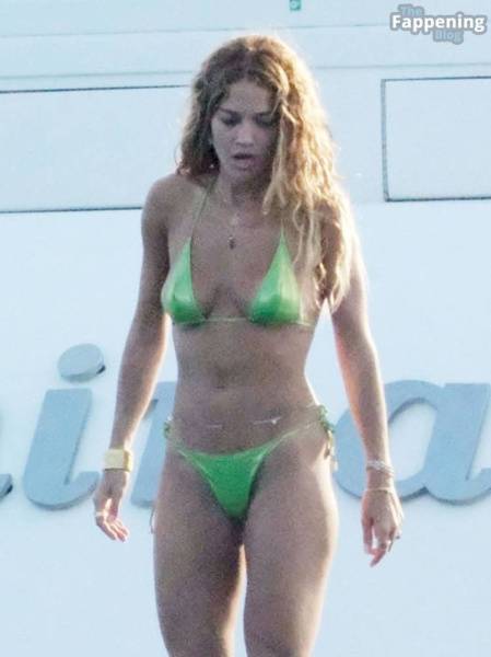 Rita Ora Displays Her Sexy Tits & Butt in a Green Bikini (65 Photos) on adultfans.net