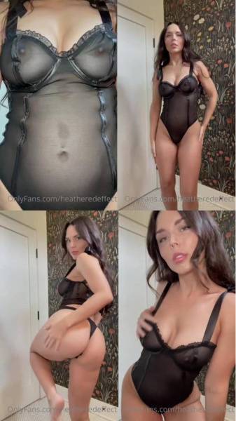 HeatheredEffect See-Through Lingerie Strip OnlyFans Video Leaked on adultfans.net