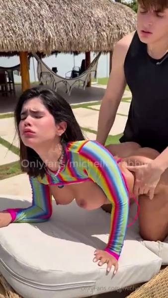 Michelle Rabbit Caught Masturbating By Pool Guy Slammed Hard on adultfans.net