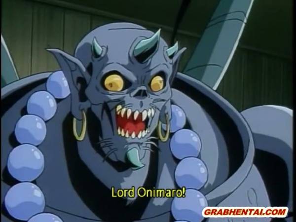 Green-haired anime boy confronts a monstrous creature in a wooden village on adultfans.net
