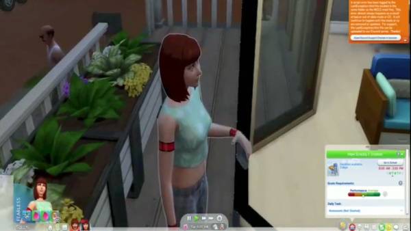 Red-haired MILF with small tits masturbates while being watched through a mirror on adultfans.net