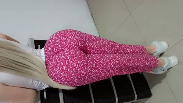 Blonde in pink leggings takes it deep from behind in the gym on adultfans.net