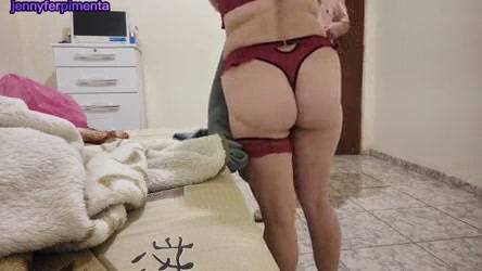 Long-haired maid receives a financial domination surprise in the bedroom on adultfans.net