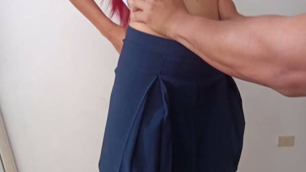 Latina MILF in school uniform takes it deep in forbidden anal encounter on adultfans.net