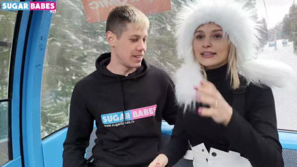 Blonde with small tits rides and oral pleasures on a public blue bus - Greece on adultfans.net