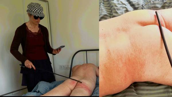 Belgian mistress enforces discipline on naked submissive with spanking and mirror inspection - Belgium on adultfans.net