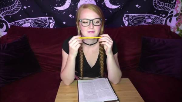 Redheaded college girl with mandala tattoo teases with big black dildo on webcam on adultfans.net