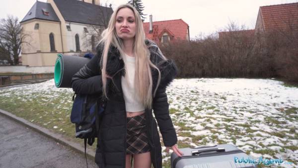 Blonde German traveler meets a stranger and takes his thick cock in her mouth, then her pussy and ass - Germany on adultfans.net