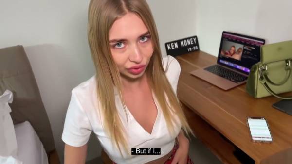 Russian blonde in red plaid skirt gets taken from behind after school reprimand - Russia on adultfans.net