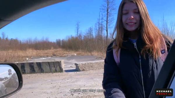 Two Russian women share an intimate encounter with a stranger during a sunlit drive - Russia on adultfans.net