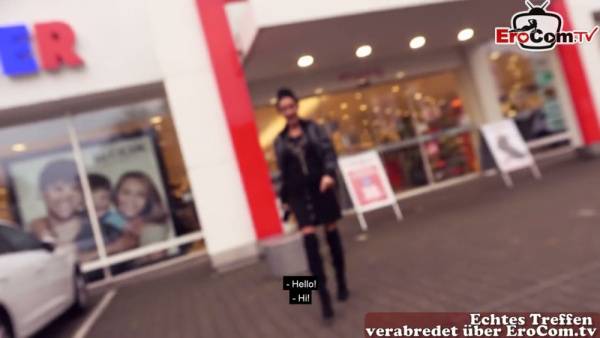 Mature gothic woman meets her German date in a rain-soaked car for a steamy encounter - Germany on adultfans.net