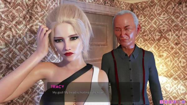 Young blonde seduces gray-haired motel owner in animated fantasy scene on adultfans.net