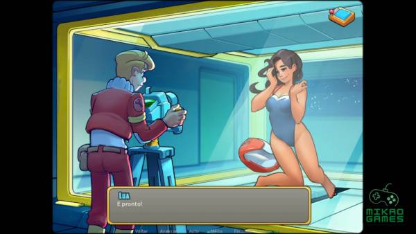 Curious astronaut catches a Brazilian brunette off guard in her quarters - Brazil on adultfans.net