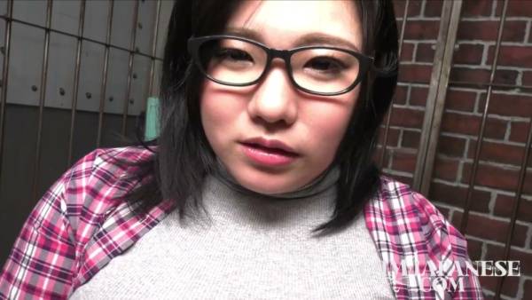 Voluptuous Japanese woman with huge tits explores pleasure in a brick-walled room - Japan on adultfans.net