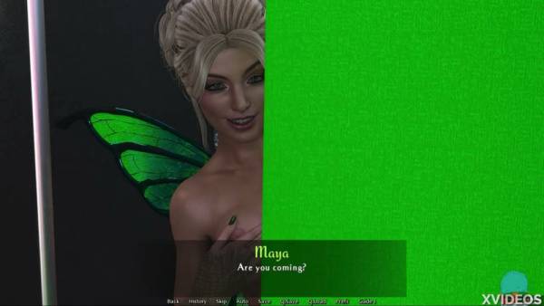 Fantasy fairy in green wings gives a sensual titjob in POV on adultfans.net