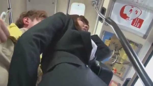 Voluptuous Asian woman flaunts her big ass on the bus with her partner on adultfans.net