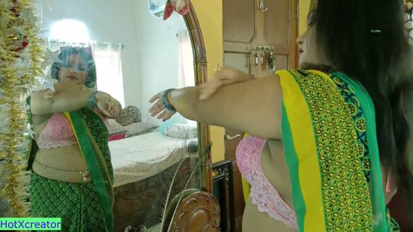 Indian wife cheats with a bearded lover in a richly decorated bedroom - India on adultfans.net