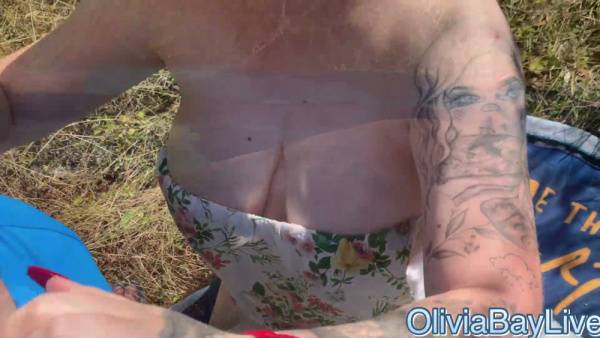 Pink-haired beauty gets roughly fucked on the grass after sunbathing on adultfans.net