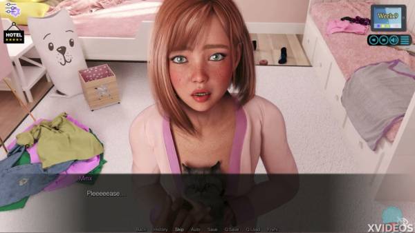 Young woman with light brown hair and freckles plays caretaker role in pink bedroom on adultfans.net