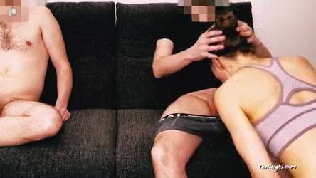 Wife shares her husband's cum through an intense kiss after group sex on adultfans.net