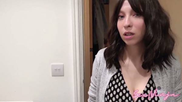 Mature woman in polka dots explores her pussy alone after kitchen chores on adultfans.net