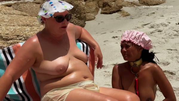 April submits to discipline in plastic and silver under the sun - Germany on adultfans.net