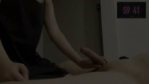 Asian woman teases with a handjob for over an hour until he finally urinates on adultfans.net
